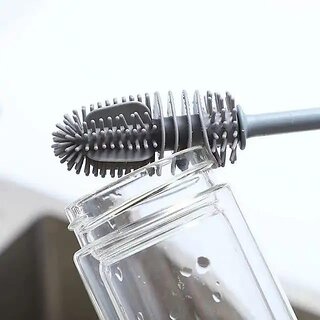 Long Bottle Cleaning Brush for Washing Water Bottle, Narrow Neck Containers, Flask, Bottle, Vase, Glassware (Pack of 2)