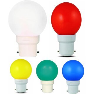 Mini 0.5-Watt LED Bulb (pack of 10) Multicolor
