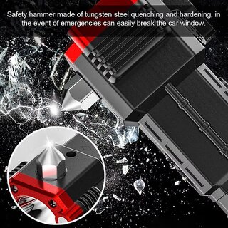 Torch Light,LED 3WTorch Light Rechargeable Torch Flashlight,Long Distance Beam Range Car Rescue Torch with Hammer Windo