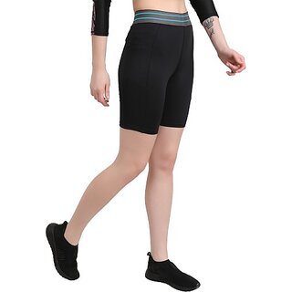 ninq solid women light blue black tights