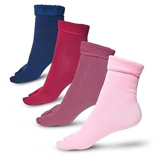 Minha  Woolen Socks for Women With Velvet Fur Inside  Themral Warm Fur Socks For Women  (Pack of 2) - Socks | Buy online on ZillyBuy