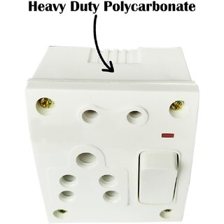 Combined Extension Box 1 Switch 2 Socket 6Amp pack of 2