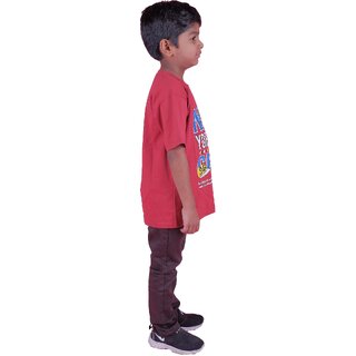 Sophisticated Data - Not - Present Kid Kupboard Cotton Boys T-Shirt, Pink, Half-Sleeves, 6-7 Yea