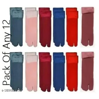 Woolen Socks for Women With Velvet Fur Inside  Themral Warm Fur Socks For Women(Pack of 12) - Socks | Buy online on ZillyBuy