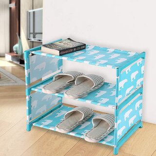 Shoes Storage Shelf Shoe Organizer Shoes Storage Shelf Storage Organizer Woven Fabric Shoe Rack 3 Tiers Non-Woven - Home Improvement | Buy online on ZillyBuy