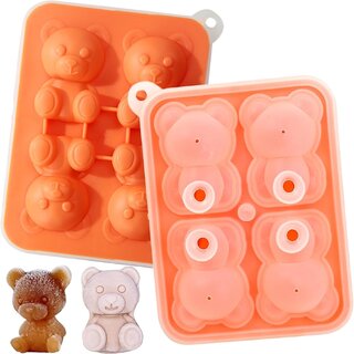 Bear Ice Molds, Four Consecutive Ice Cube Molds,Make Lovely 3D DIY Drink Ice Coffee Juice Cocktail Whiskey. Bear Candy - Cookware | Buy online on ZillyBuy