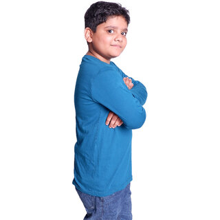 New Data - Not - Present Kid Kupboard Cotton Boys T-Shirt, Navy Blue, Full-Sleeves, 8-9 Years KI