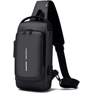 Manav Enterprises Chest Bag USB Men Crossbody Sling Bag Men Crossbody Bag For Men (Multicolor) - Handbags | Buy online on ZillyBuy