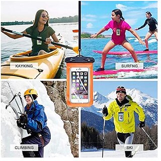 Universal Waterproof Case Phone Pouch for Swimming Hiking Biking Underwater Photography Rain Fits for All Mobiles (1) Multi
