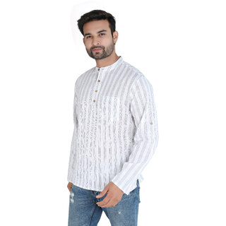 Ecostyle Cotton long sleeves mens short kurta - Kurtas & Kurta Sets | Buy online on ZillyBuy