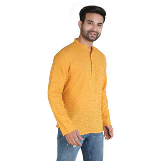 Ecostyle woven long sleeve mens short kurta - Kurtas & Kurta Sets | Buy online on ZillyBuy
