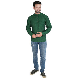 Ecostyle woven long sleeve mens short kurta - Kurtas & Kurta Sets | Buy online on ZillyBuy