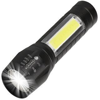 USB Rechargeable Mini Flashlight Zoomable Camping Hiking Small Torches - Electricals | Buy online on ZillyBuy