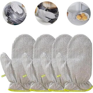 dishwashing gloves heat insulation waterproof silver wire reusable dish cleaning gloves for living room housework house