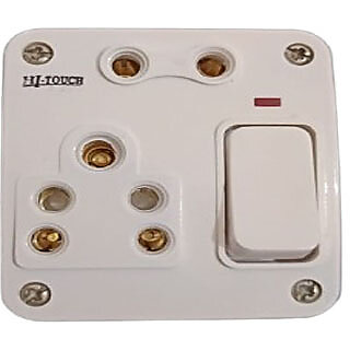 Combined Extension Box 1 Switch 2 Socket 6Amp pack of 2
