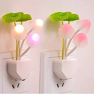 Mushroom LED Night Light with Sensor pack of 2