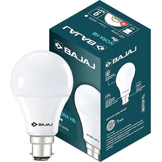 bajaj 9 w basic round b22 led bulb white 