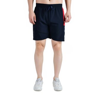Luxurious Men Kwings Men's Running & Gym Shorts - Piping Design Lycra Blend with 2 Zipper Pocket