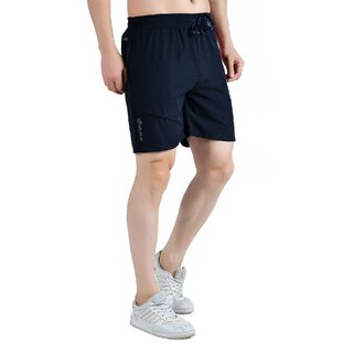 Luxurious Men Kwings Men's Running & Gym Shorts - Piping Design Lycra Blend with 2 Zipper Pocket