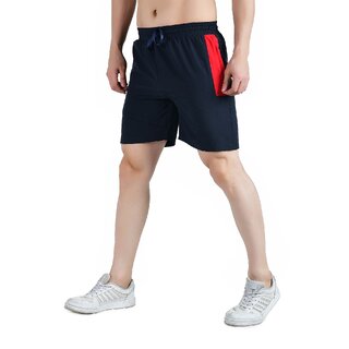 Luxurious Men Kwings Men's Running & Gym Shorts - Piping Design Lycra Blend with 2 Zipper Pocket