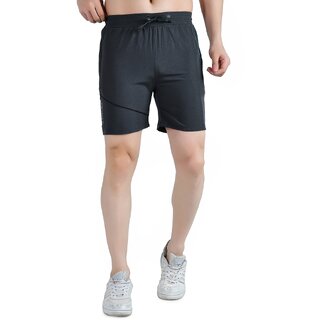 Top Men Kwings Men's Running & Gym Shorts - Piping Design Lycra Blend with 2 Zipper Pockets for 
