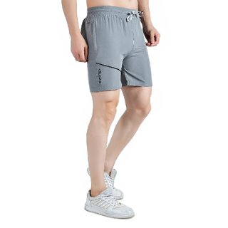 Modern Men Kwings Men's Running & Gym Shorts - Piping Design Lycra Blend with 2 Zipper Pockets f