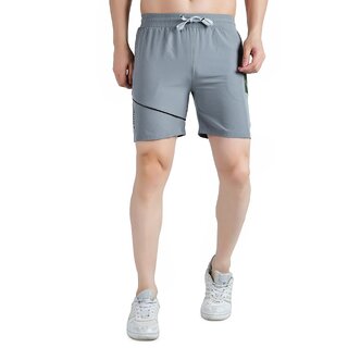 Sophisticated Men Kwings Men's Running  Gym Shorts - Piping Design Lycra Blend with 2 Zipper Poc
