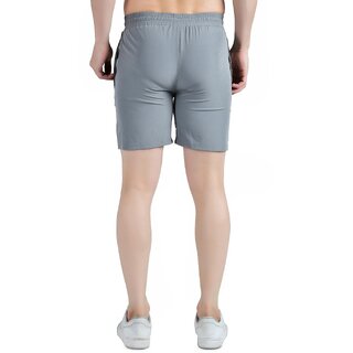Sophisticated Men Kwings Men's Running  Gym Shorts - Piping Design Lycra Blend with 2 Zipper Poc