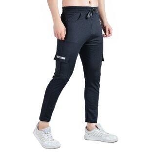 Premium Men Kwings Men's Cargo Track Pants - Comfortable  Stylish Joggers with Pockets for Gym, 