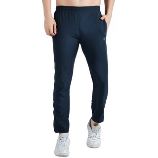 Kwings Soft NS Lycra Track Pant for Men - Comfortable Straight Fit Joggers with Secure Side Zipper Pockets Dark Grey M - Track Pants | Buy online on ZillyBuy