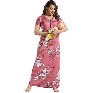Best Women Brahmani Women Nighty (Pink) 2025 at ShopCircuit | ONDC