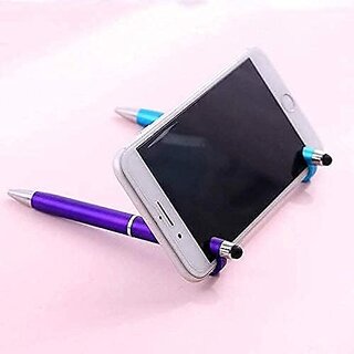 3 in 1 Ballpoint Pen with Mobile Stand Holder, Writing Pen, Stylus Pen for Touchscreen Phones and Tablets (Set of 2