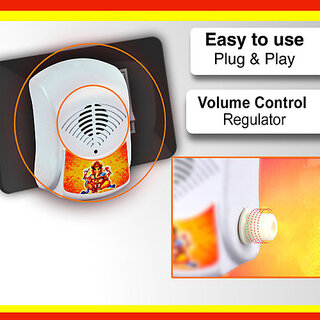 Pooja Bell 35 in 1 Mantra Device Mantra Chanting Bell/Pooja Bell/Mantra Electric Light continuous Sound Plastic Prayer Kit