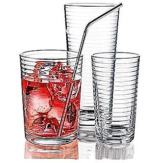 Reusable BPA-Free Metal Thick Long Dishwasher Safe Stainless Steel Drinking Straws 8.5 Inches (2 Straight 2 Bend and 1 C