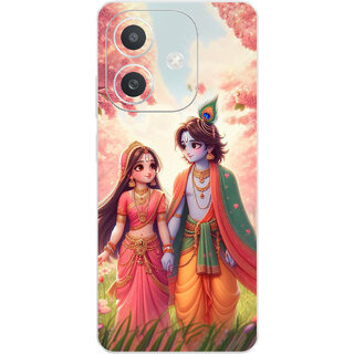 Yug Emporium Back Skin Wrap For Oppo A3x Premium Quality Full Coverage (Radha rani) (Mobile Back Cover, Multicolor)