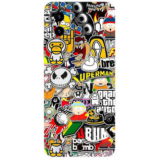 Yug Emporium VIVO Y15S, VIVO Y15C 3D CARTOON DESIGN PATTERN CARTOON THEME BACK SKIN STICKERS. (Mobile Back Cover, Multicolor)