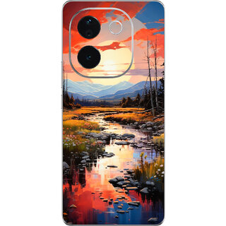 Yug Emporium Back Skin Wrap For IQOO Z9s Pro 5G Premium Quality Full Coverage (Morning View) (Mobile Back Cover, Multicolor)