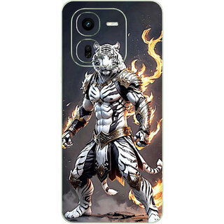 Yug Emporium Back Skin Wrap For iQOO Z9X 5G Premium Quality Full Coverage (Fighter lion) (Mobile Back Cover, Multicolor)