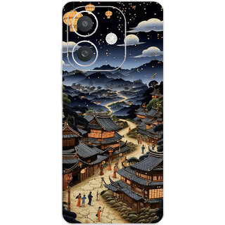 Yug Emporium Oppo A3x China Town Theme (Back Cover, Multicolor)