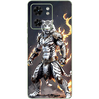Yug Emporium Motorola Edge 40 Fighter lion 3D (Back Cover, Multicolor)