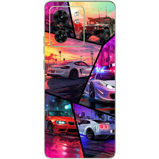 Yug Emporium Motorola Edge 40 Anime Car 3D (Back Cover, Multicolor)