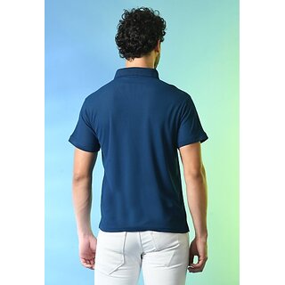 Exclusive Men PrintCultr Solid Men Polo Neck Polyester Dark Blue T-Shirt 2025 at ShopCircuit | O