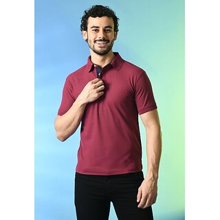 Affordable Men PrintCultr Solid Men Polo Neck Polyester Brown T-Shirt 2025 at ShopCircuit | ONDC