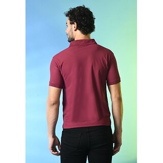 Affordable Men PrintCultr Solid Men Polo Neck Polyester Brown T-Shirt 2025 at ShopCircuit | ONDC