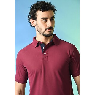 Affordable Men PrintCultr Solid Men Polo Neck Polyester Brown T-Shirt 2025 at ShopCircuit | ONDC