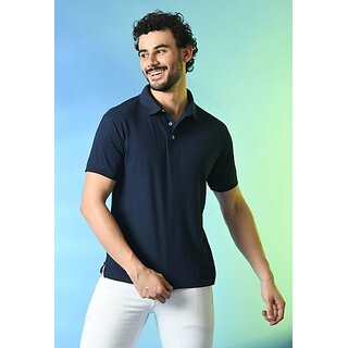 Luxurious Men PrintCultr Solid Men Polo Neck Polyester Blue T-Shirt 2025 at ShopCircuit | ONDC