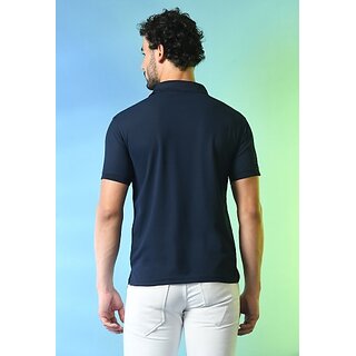 Luxurious Men PrintCultr Solid Men Polo Neck Polyester Blue T-Shirt 2025 at ShopCircuit | ONDC