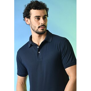 Luxurious Men PrintCultr Solid Men Polo Neck Polyester Blue T-Shirt 2025 at ShopCircuit | ONDC