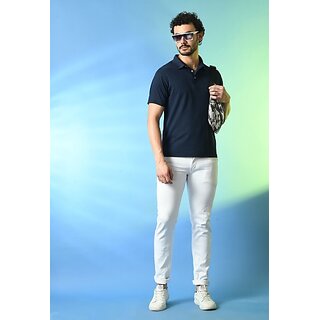 Luxurious Men PrintCultr Solid Men Polo Neck Polyester Blue T-Shirt 2025 at ShopCircuit | ONDC