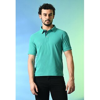 Stylish Men PrintCultr Solid Men Polo Neck Polyester Blue T-Shirt 2025 at ShopCircuit | ONDC
